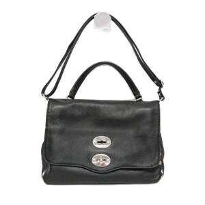 Zanellato Postina S 06120 Men,Women Leather Handbag,Shoulder Bag Black